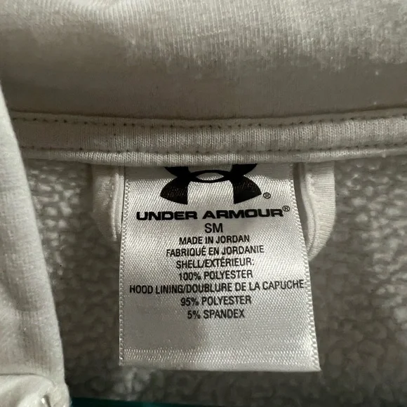 Under Armour Breast Cancer Awareness White Full Zip Hoodie Women’s Small - Picture 4 of 5